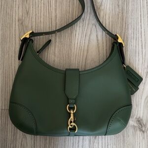 Coach Hampton Olive Green Leather Shoulder Bag